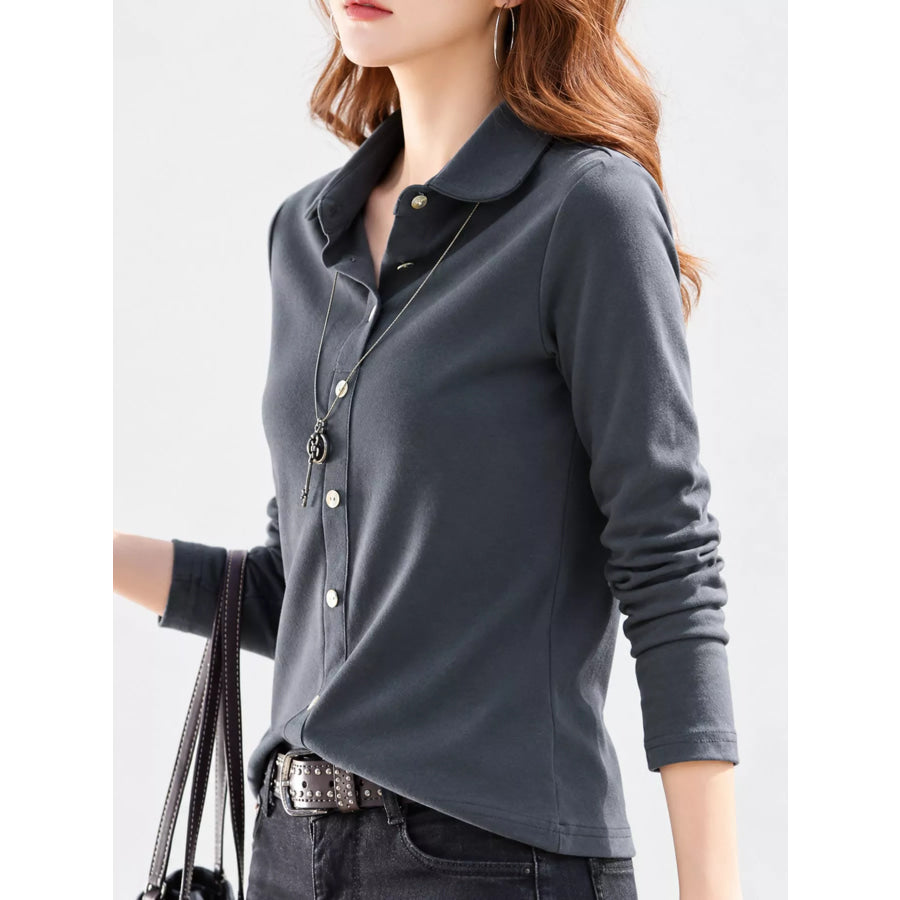 Full Size Button-Down Long Sleeve Shirt Plus Apparel and Accessories