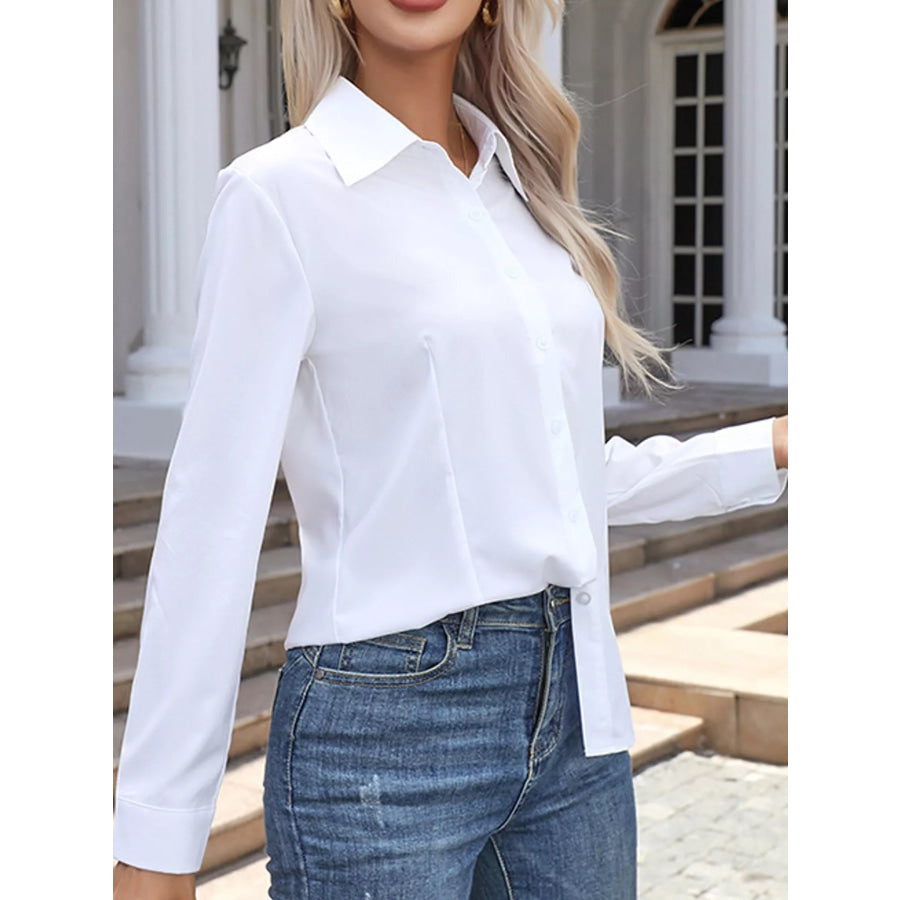 Full Size Button-Down Long Sleeve Shirt Plus Apparel and Accessories