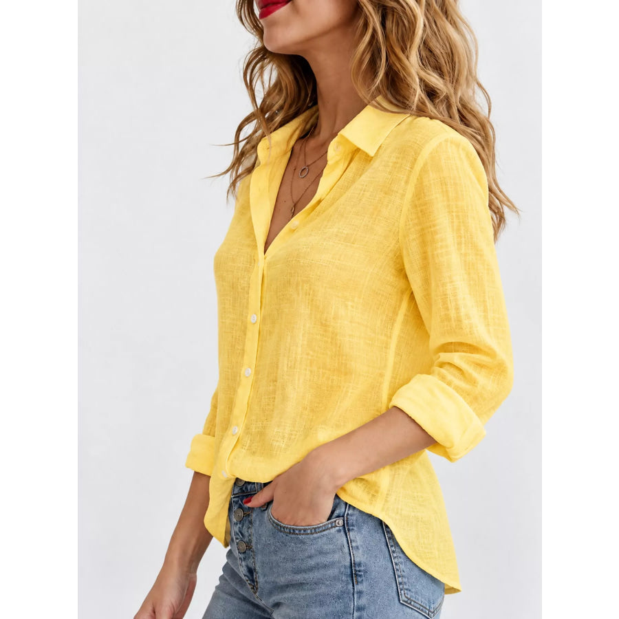 Full Size Button-Down Long Sleeve Shirt Plus Apparel and Accessories