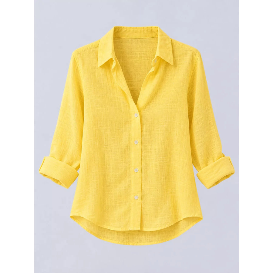 Full Size Button-Down Long Sleeve Shirt Plus Apparel and Accessories