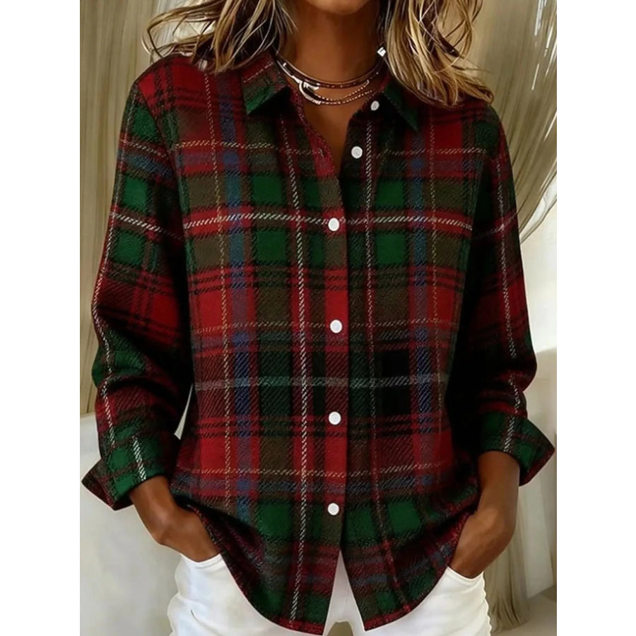 Full Size Button-Down Long Sleeve Shirt Plus Apparel and Accessories