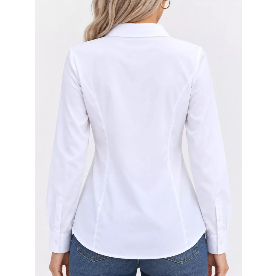 Full Size Button-Down Long Sleeve Shirt Plus Apparel and Accessories