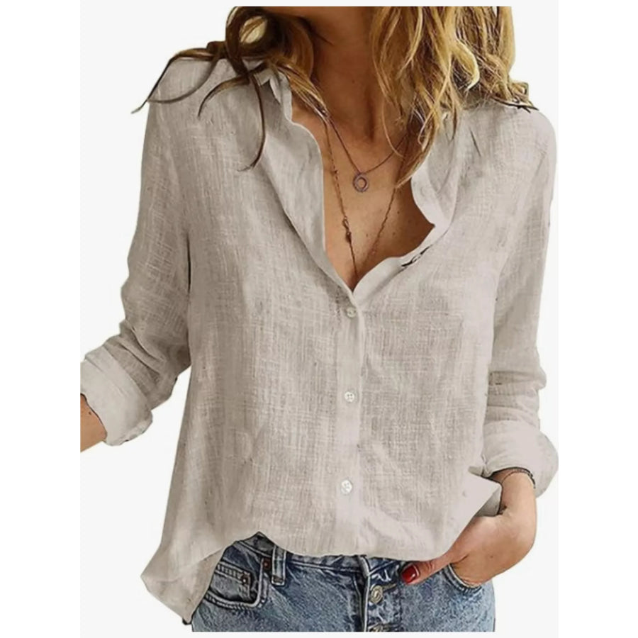Full Size Button-Down Long Sleeve Shirt Plus Apparel and Accessories