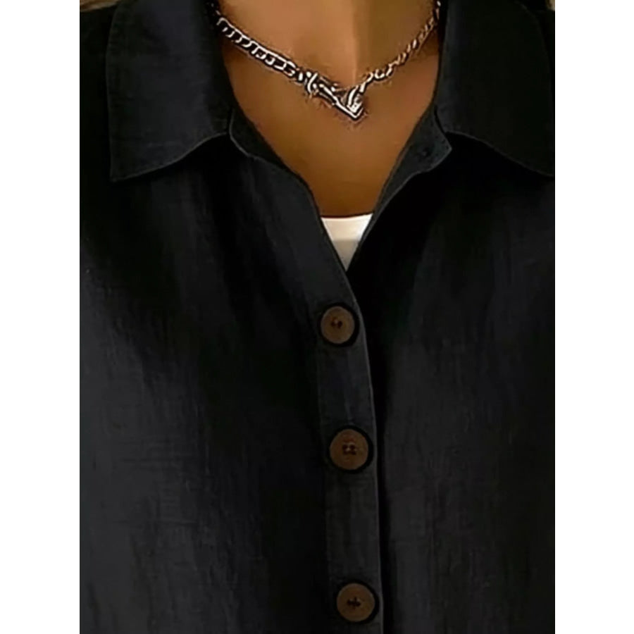 Full Size Button-Down Short Sleeve Shirt Plus Apparel and Accessories