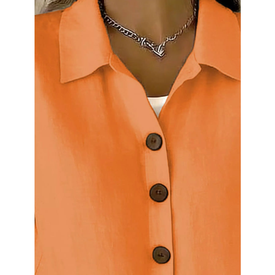 Full Size Button-Down Short Sleeve Shirt Plus Apparel and Accessories