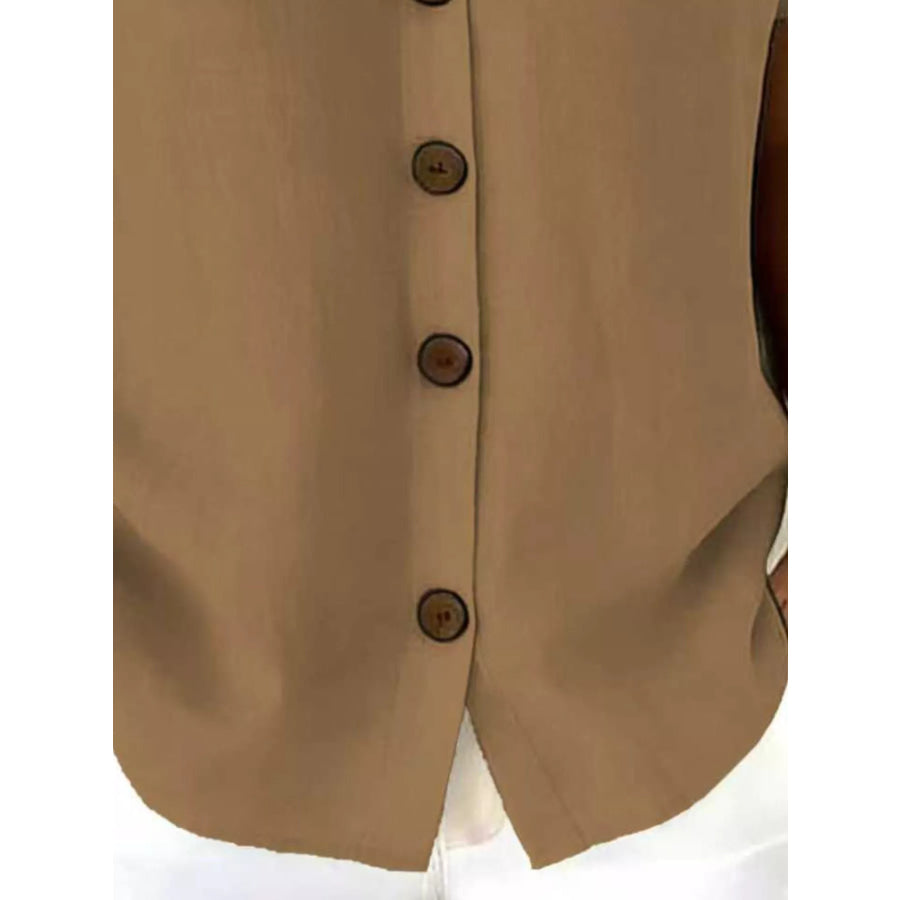 Full Size Button-Down Short Sleeve Shirt Plus Apparel and Accessories