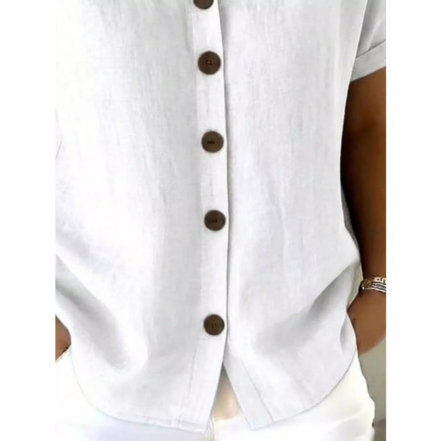 Full Size Button-Down Short Sleeve Shirt Plus Apparel and Accessories