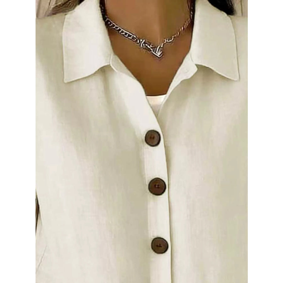 Full Size Button-Down Short Sleeve Shirt Plus Apparel and Accessories