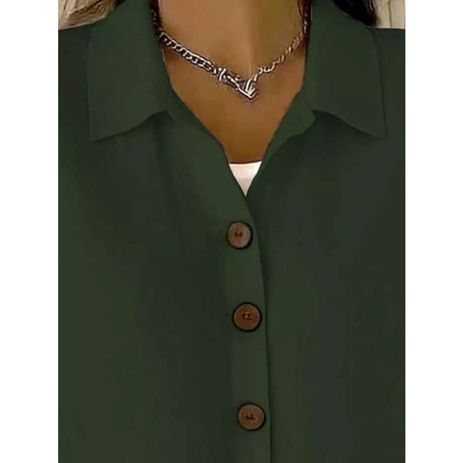Full Size Button-Down Short Sleeve Shirt Plus Apparel and Accessories