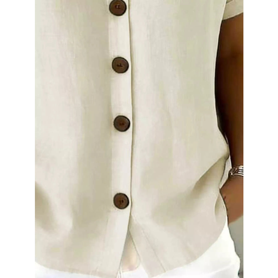 Full Size Button-Down Short Sleeve Shirt Plus Apparel and Accessories