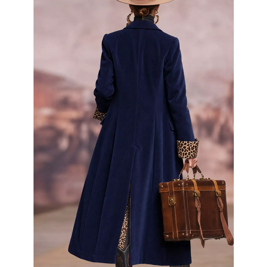 Full Size Button Up Longline Coat Plus Apparel and Accessories