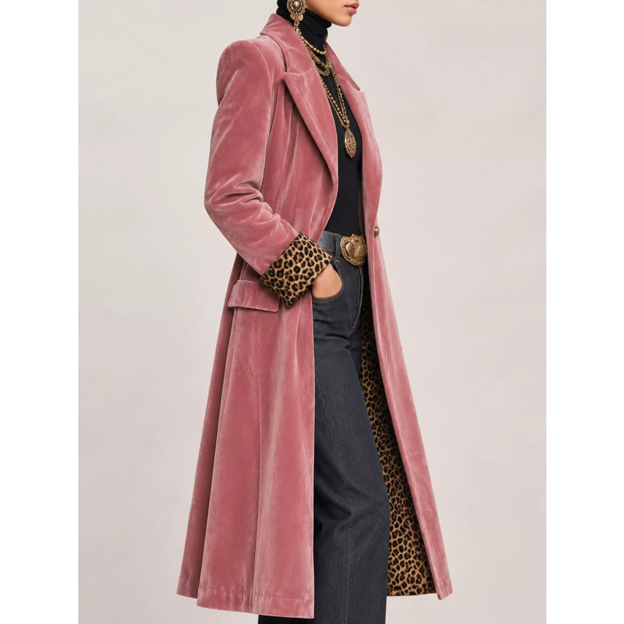 Full Size Button Up Longline Coat Plus Apparel and Accessories