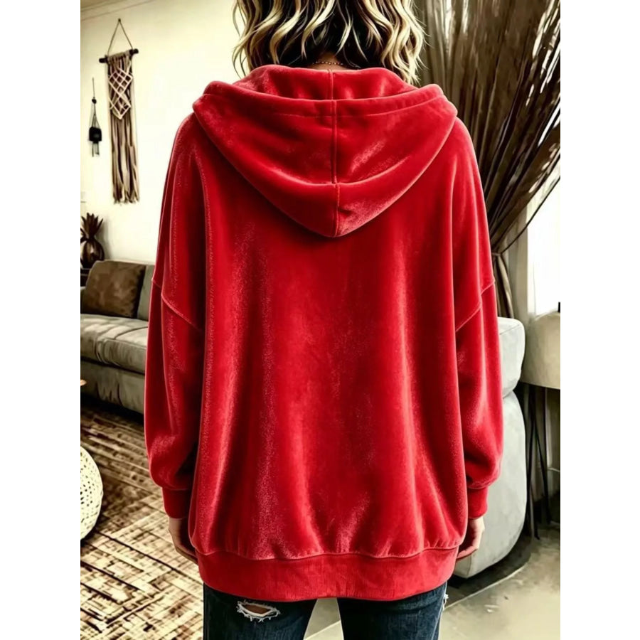 Full Size Casual Button-Down Hooded Outerwear Plus Size Apparel and Accessories
