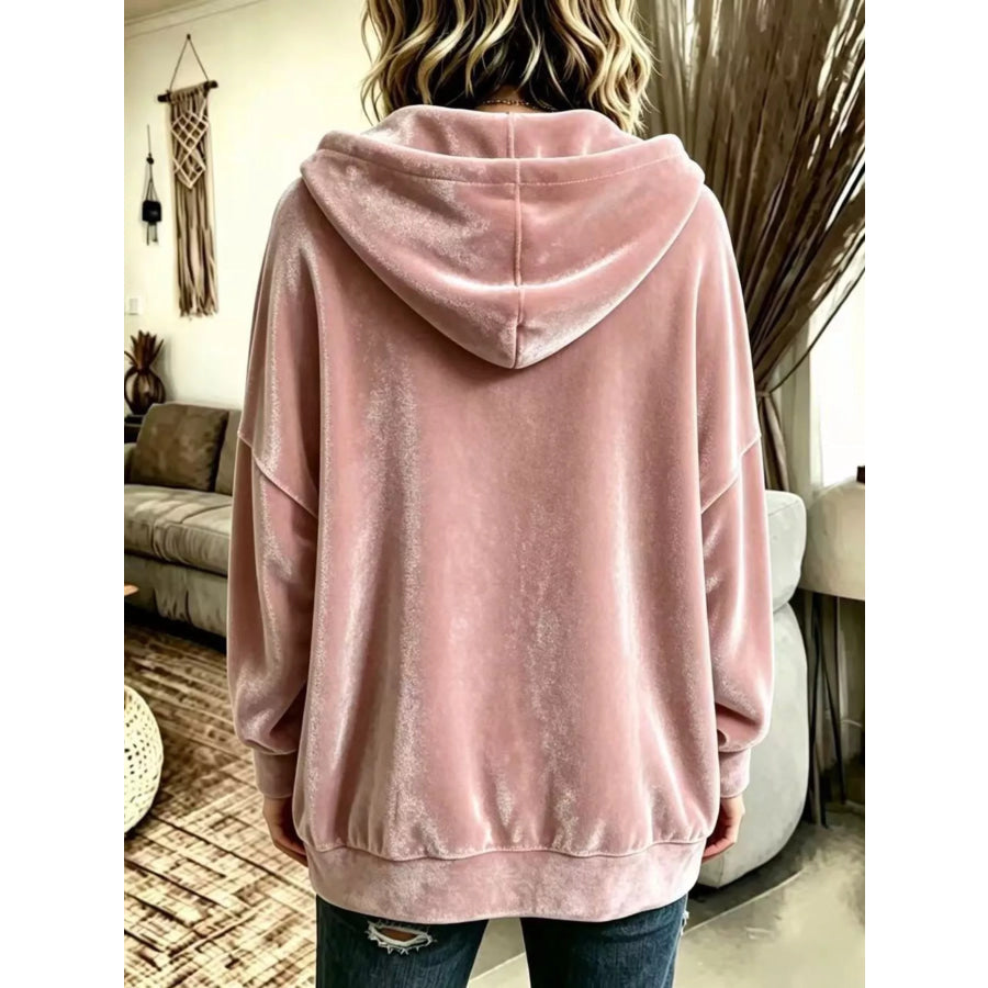 Full Size Casual Button-Down Hooded Outerwear Plus Size Apparel and Accessories
