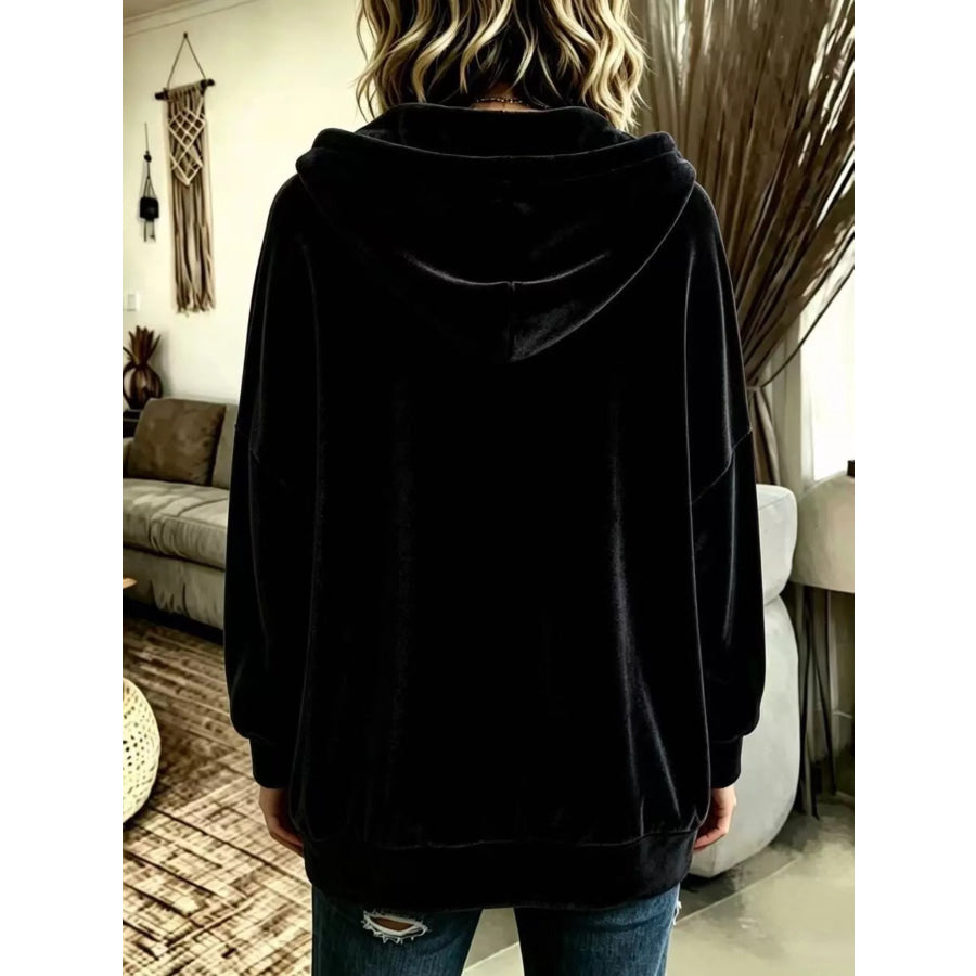 Full Size Casual Button-Down Hooded Outerwear Plus Size Apparel and Accessories