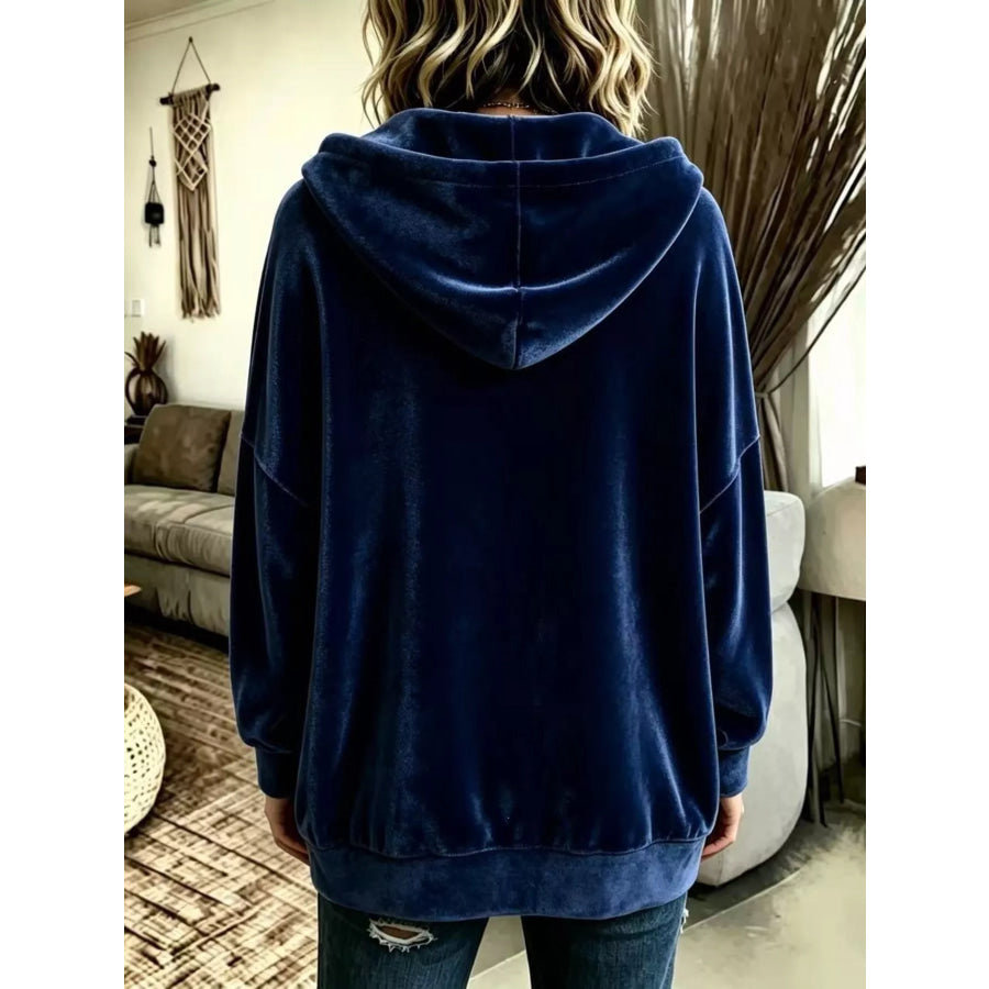 Full Size Casual Button-Down Hooded Outerwear Plus Size Apparel and Accessories