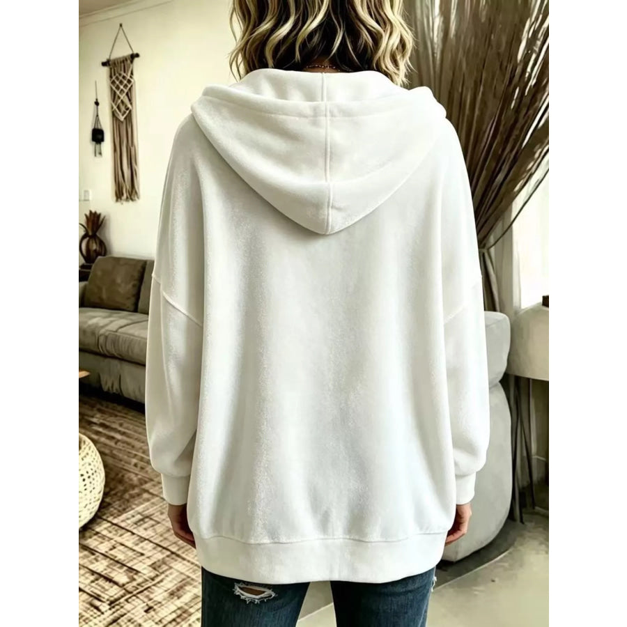 Full Size Casual Button-Down Hooded Outerwear Plus Size Apparel and Accessories