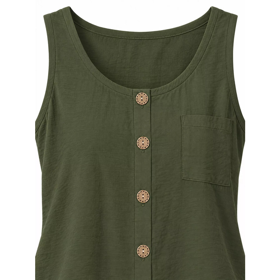 Full Size Casual Round Neck Tank Plus Apparel and Accessories