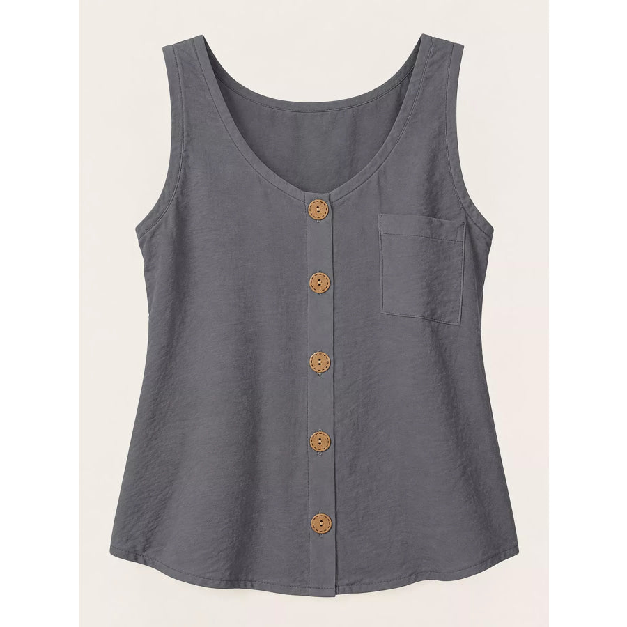 Full Size Casual Round Neck Tank Plus Apparel and Accessories