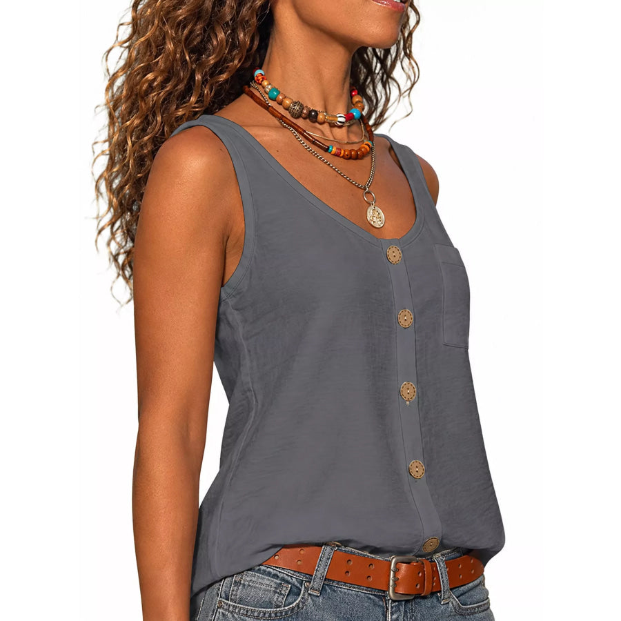 Full Size Casual Round Neck Tank Plus Apparel and Accessories