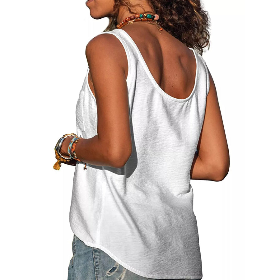 Full Size Casual Round Neck Tank Plus Apparel and Accessories