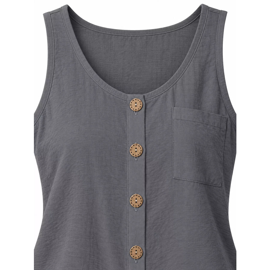 Full Size Casual Round Neck Tank Plus Apparel and Accessories