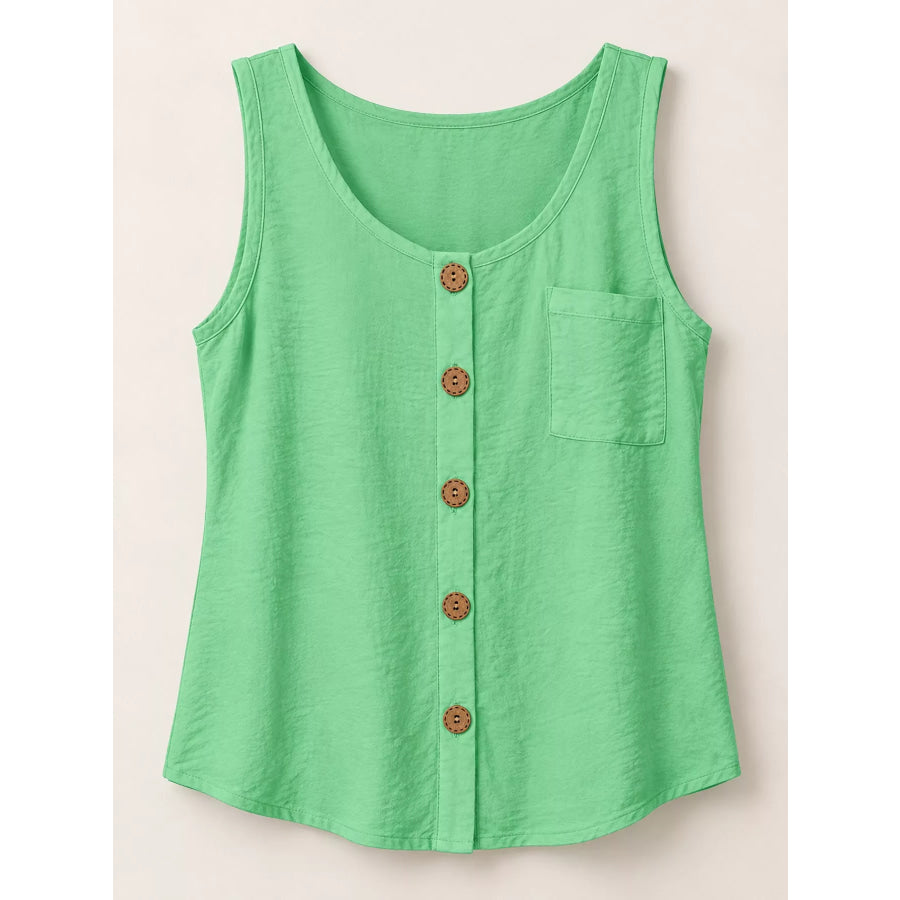 Full Size Casual Round Neck Tank Plus Apparel and Accessories
