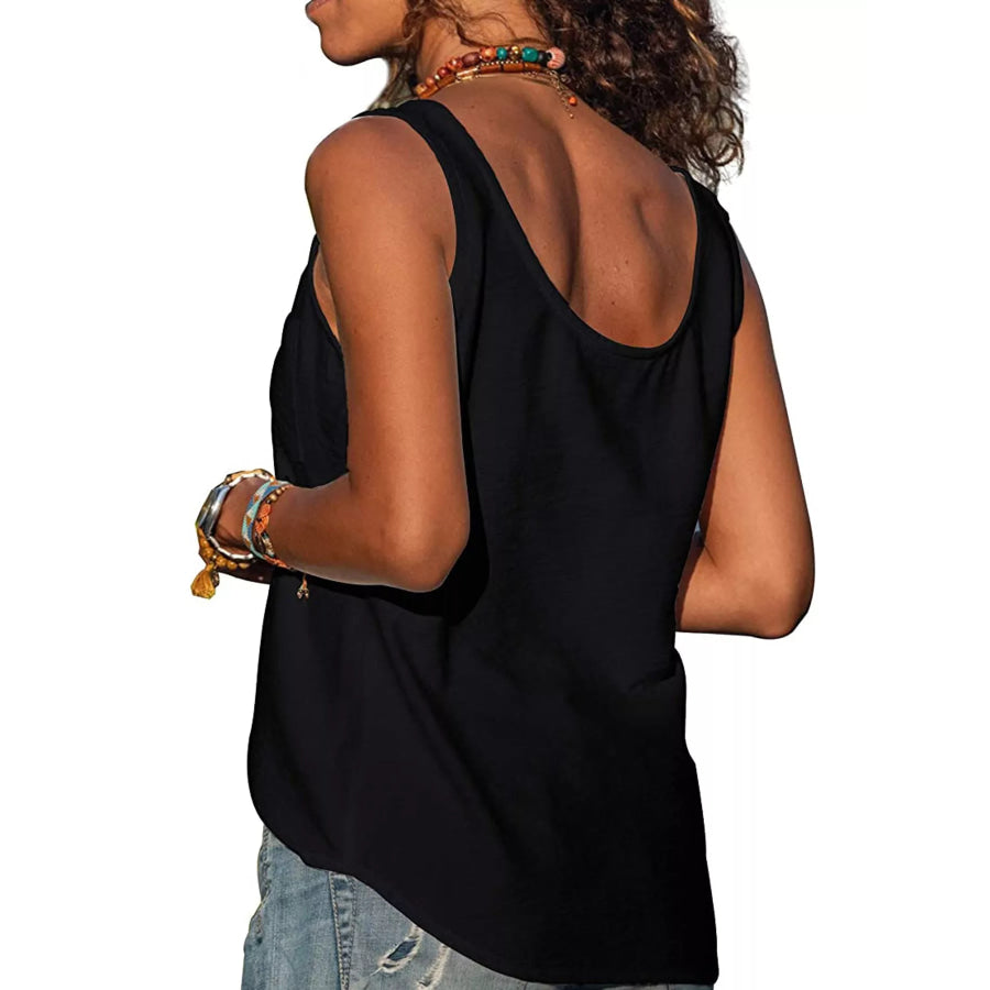 Full Size Casual Round Neck Tank Plus Apparel and Accessories