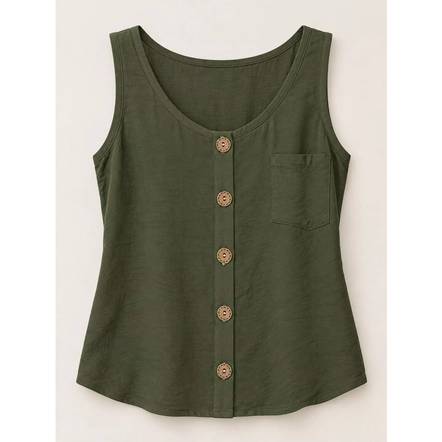 Full Size Casual Round Neck Tank Plus Apparel and Accessories