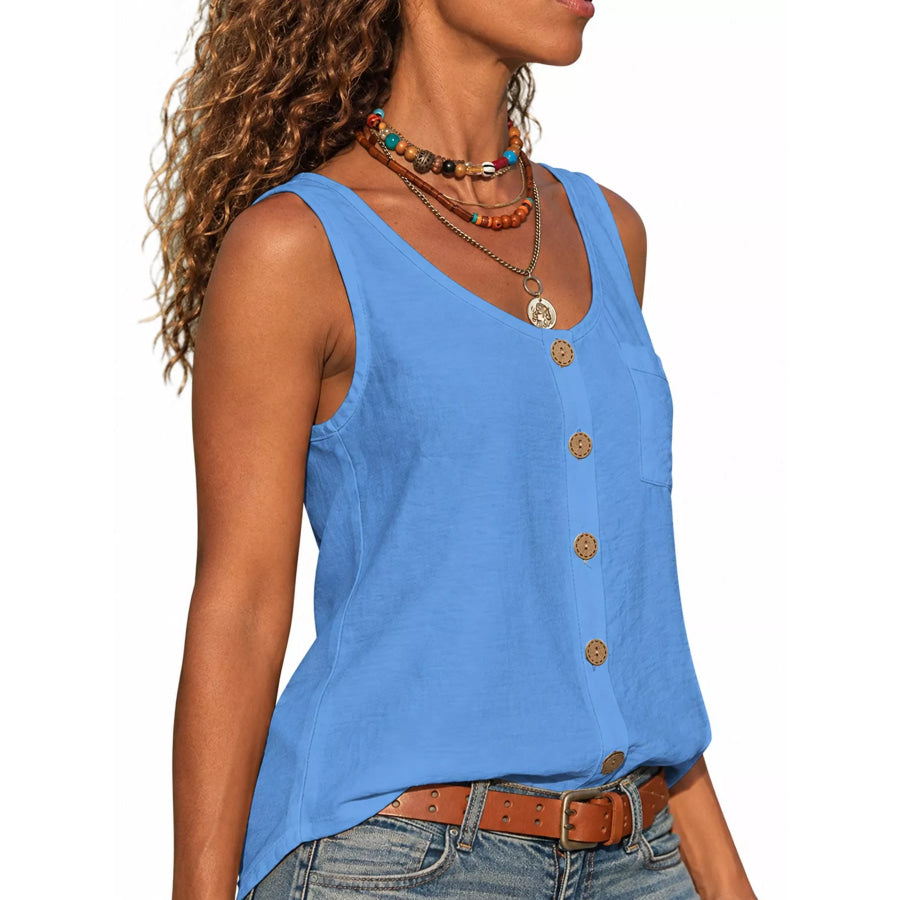 Full Size Casual Round Neck Tank Plus Apparel and Accessories