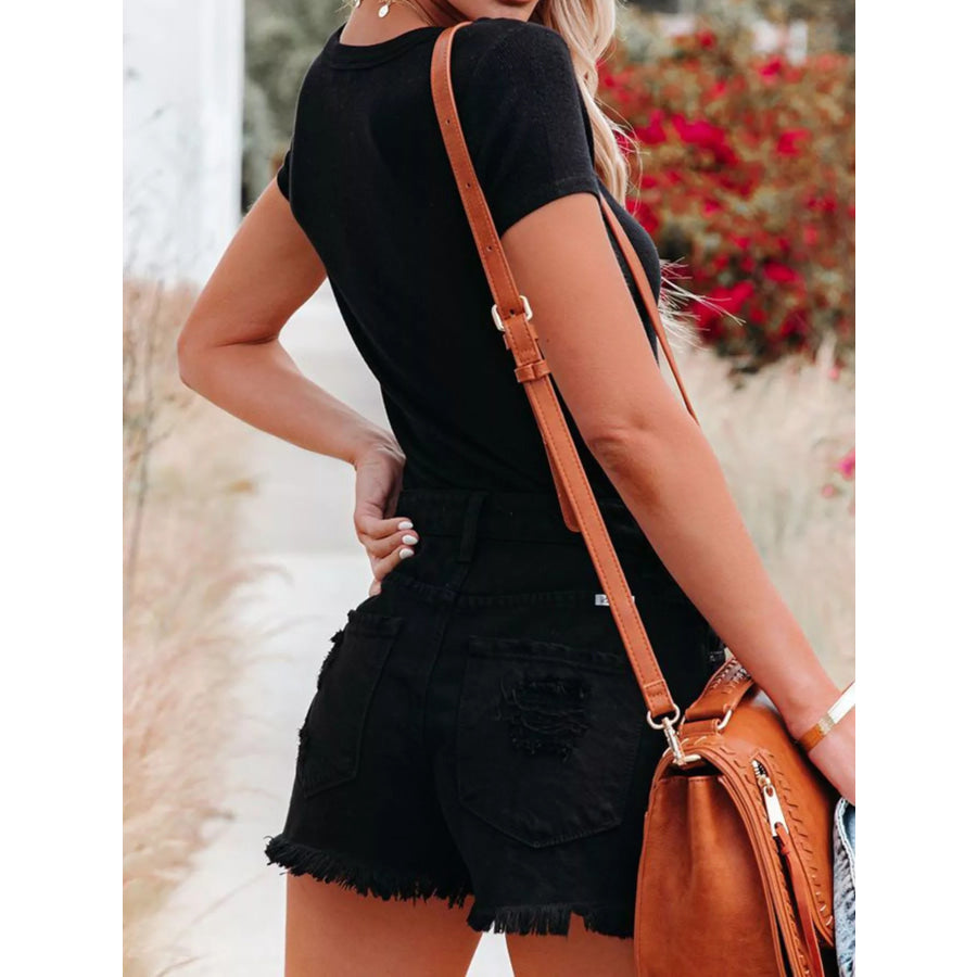 Full Size Casual V-Neck Button Detail T-Shirt Plus Size Apparel and Accessories
