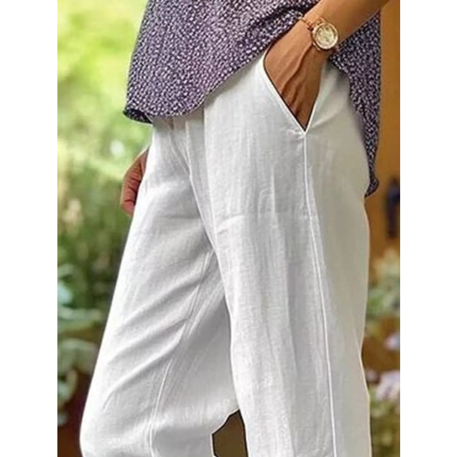 Full Size Casual Wide-Leg Pants Plus Size Apparel and Accessories