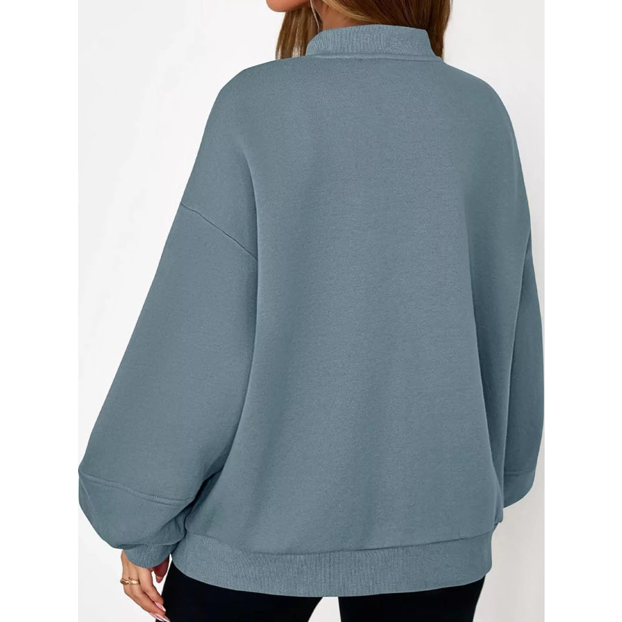 Full Size Casual Zip-Up Oversized Jacket Plus Apparel and Accessories