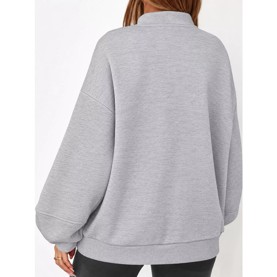 Full Size Casual Zip-Up Oversized Jacket Plus Apparel and Accessories