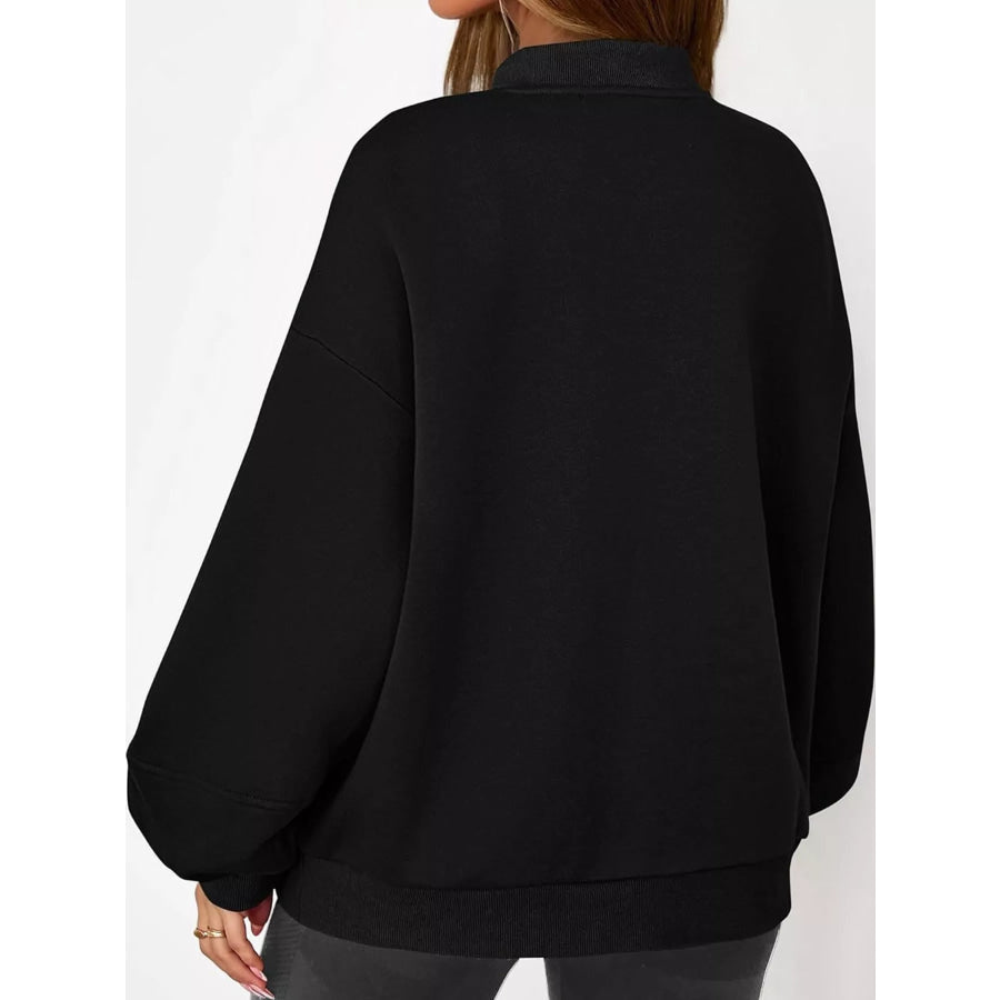 Full Size Casual Zip-Up Oversized Jacket Plus Apparel and Accessories