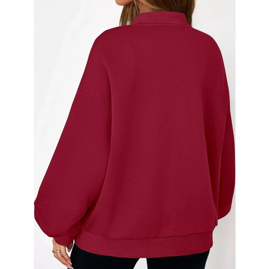 Full Size Casual Zip-Up Oversized Jacket Plus Apparel and Accessories