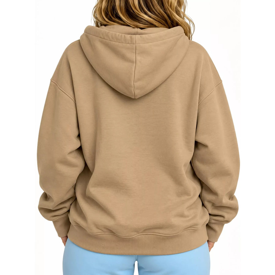 Full Size Cat Pouch Drawstring Hoodie Plus Apparel and Accessories