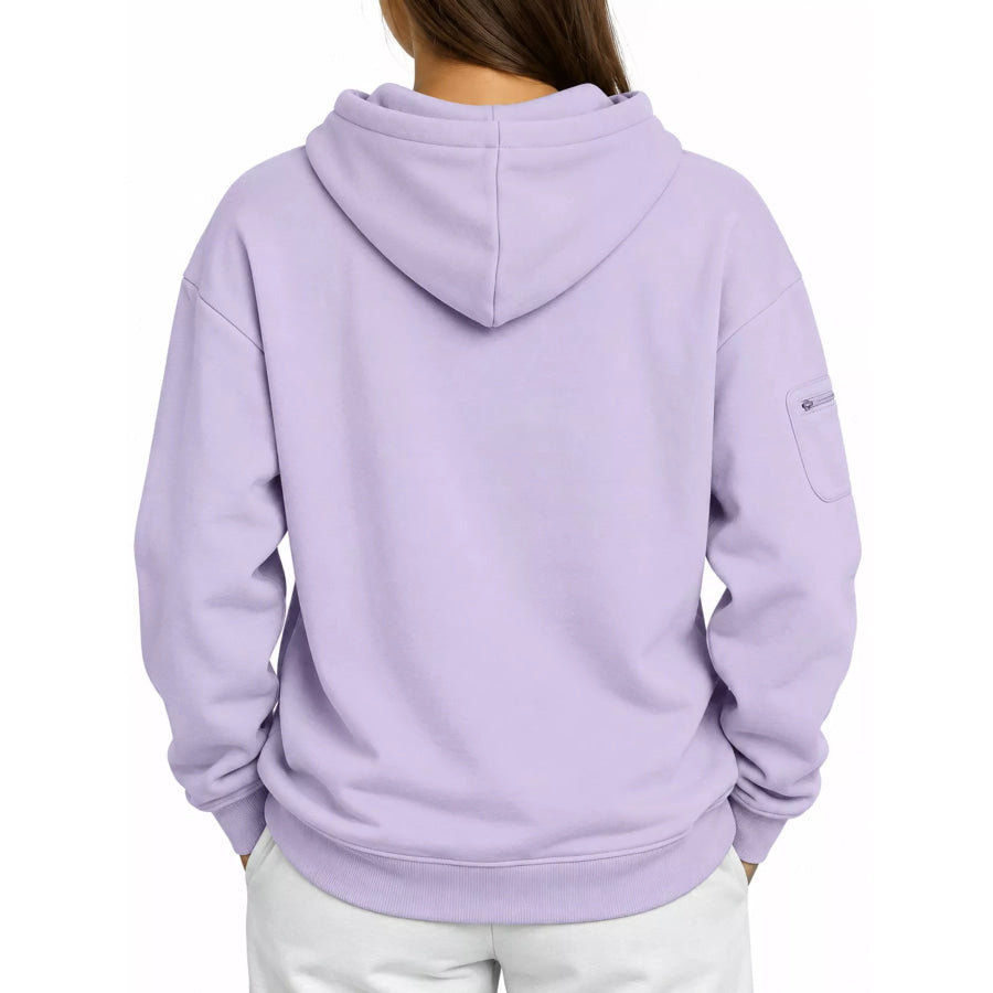 Full Size Cat Pouch Drawstring Hoodie Plus Apparel and Accessories