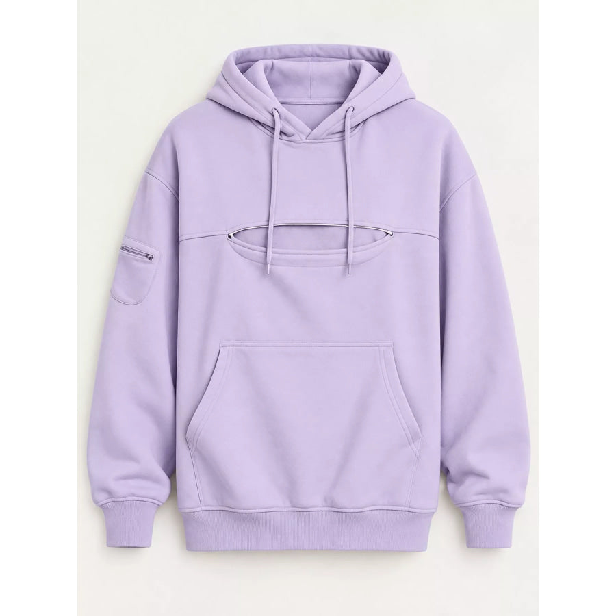 Full Size Cat Pouch Drawstring Hoodie Plus Apparel and Accessories