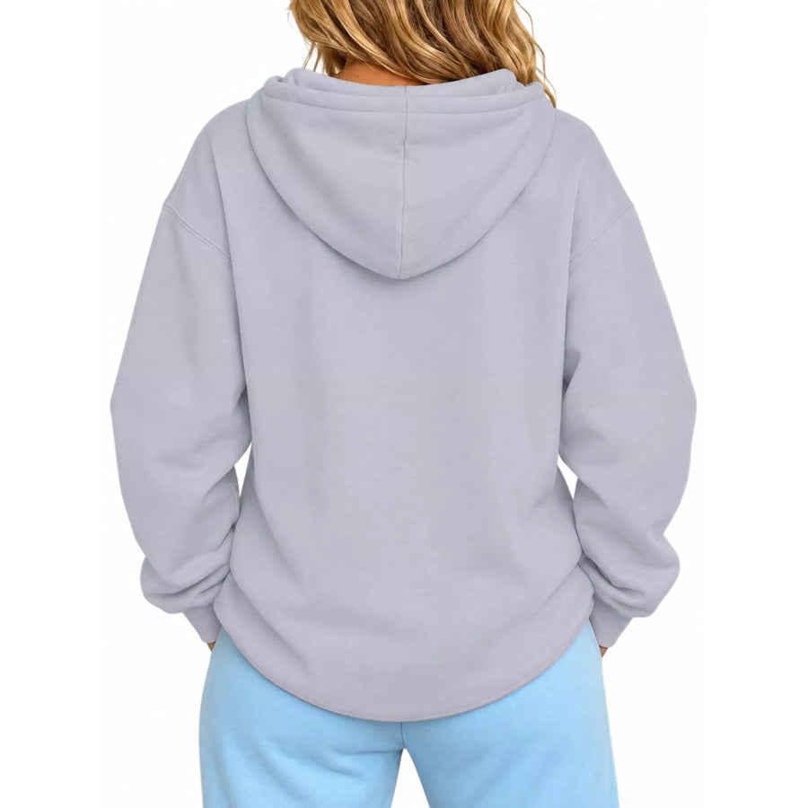 Full Size Cat Pouch Drawstring Hoodie Plus Apparel and Accessories