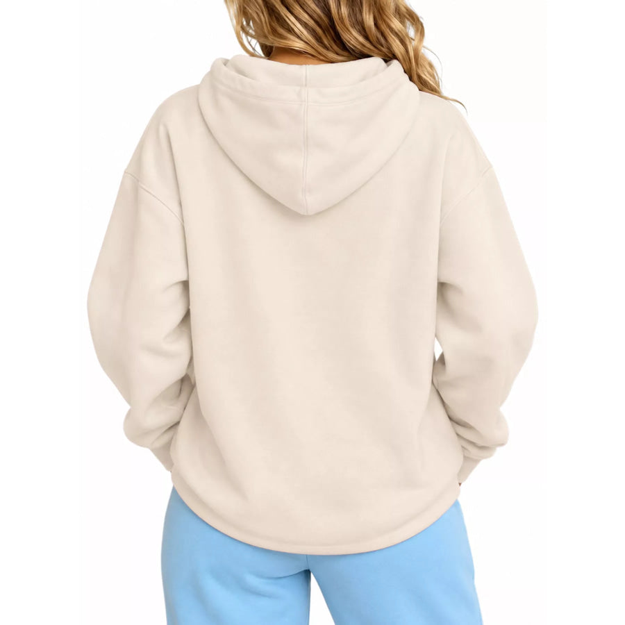 Full Size Cat Pouch Drawstring Hoodie Plus Apparel and Accessories