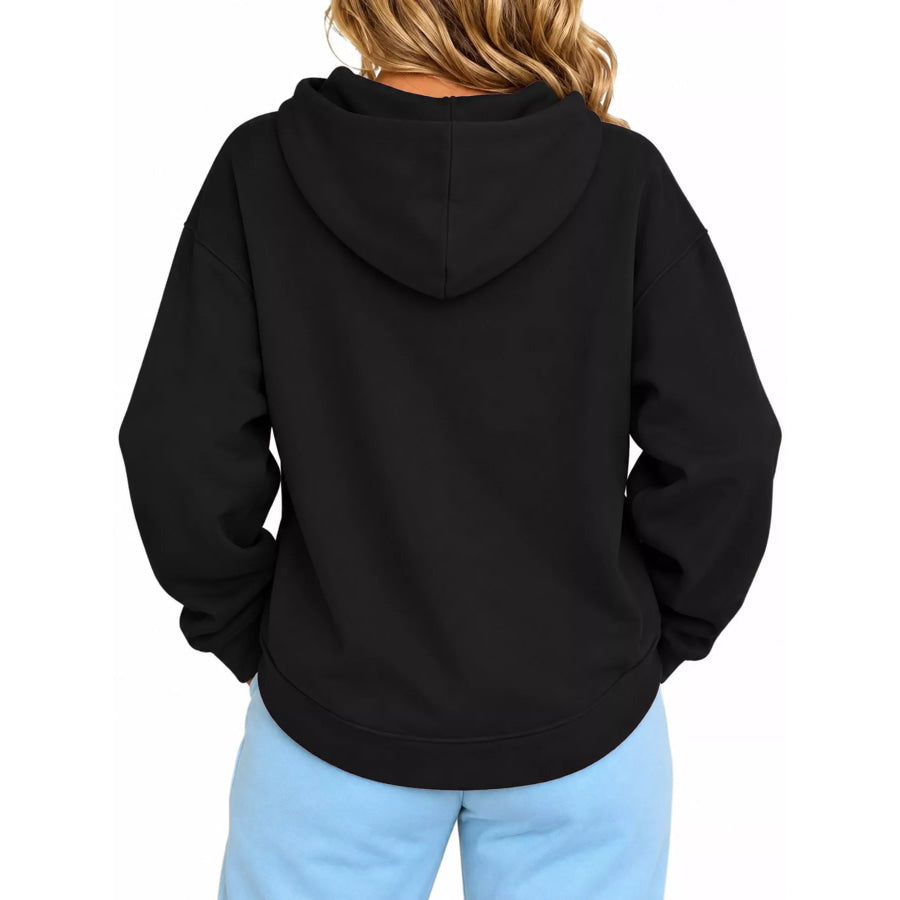 Full Size Cat Pouch Drawstring Hoodie Plus Apparel and Accessories