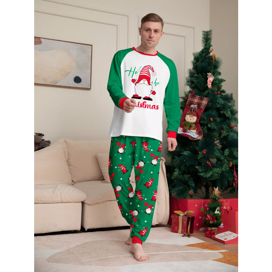 Full Size Christmas Gnome Print Matching Family Pajama Set Plus Apparel and Accessories