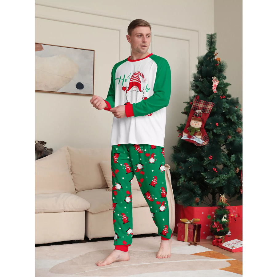 Full Size Christmas Gnome Print Matching Family Pajama Set Plus Apparel and Accessories