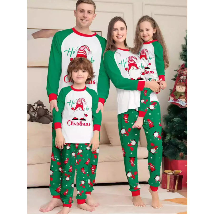 Full Size Christmas Gnome Print Matching Family Pajama Set Plus Apparel and Accessories