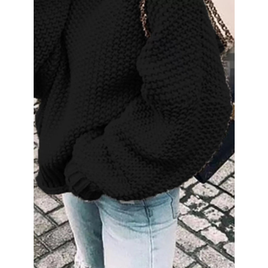 Full Size Chunky Knit Turtleneck Sweater Plus Size Apparel and Accessories