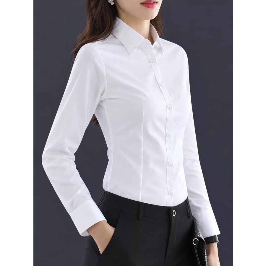 Full Size Classic Slim-Fit Button-Down Shirt Plus Apparel and Accessories