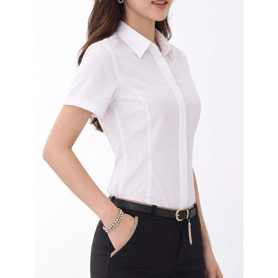 Full Size Classic Slim-Fit Button-Down Shirt Plus Apparel and Accessories