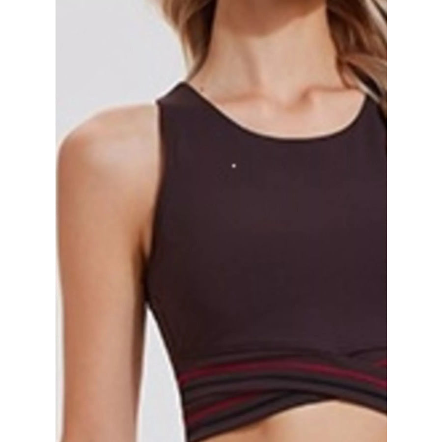 Full Size Criss-Cross Hem Active Tank Plus Size Apparel and Accessories