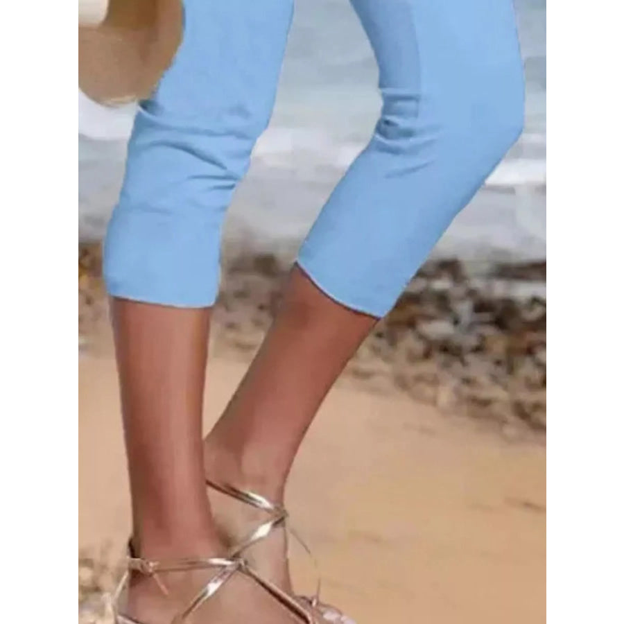 Full Size Cropped Casual Leggings Plus Apparel and Accessories